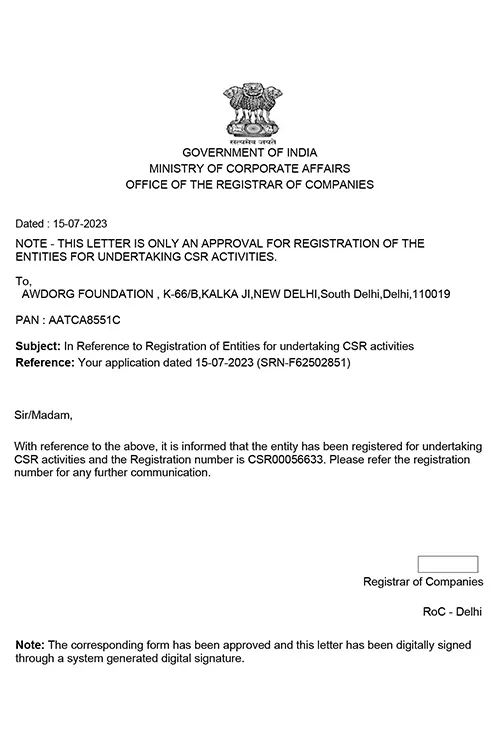 CSR CERTIFICATE